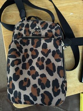 kate spade Leopard Print Mini Crossbody - Brown and Black
